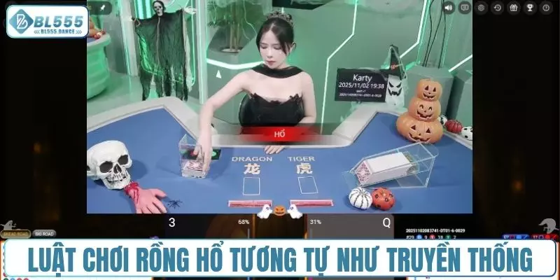 Luật chơi Rồng Hổ online tương tự như truyền thống