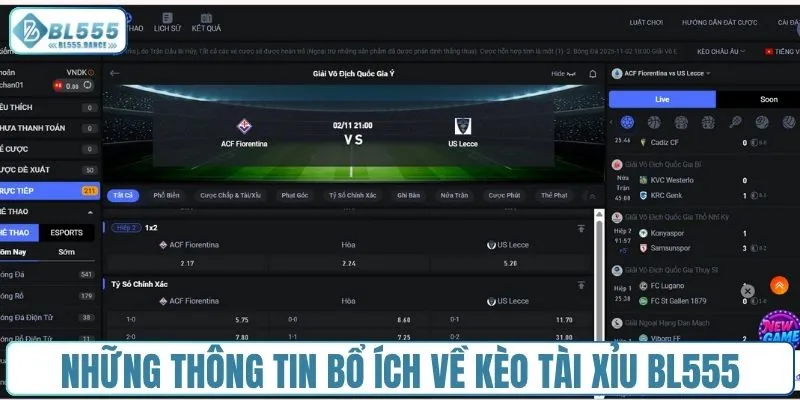 Những thông tin bổ ích về kèo tài xỉu BL555